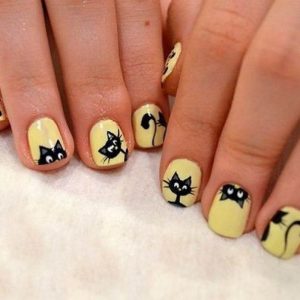cat nail art design