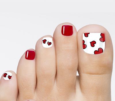red-white-toenail-art