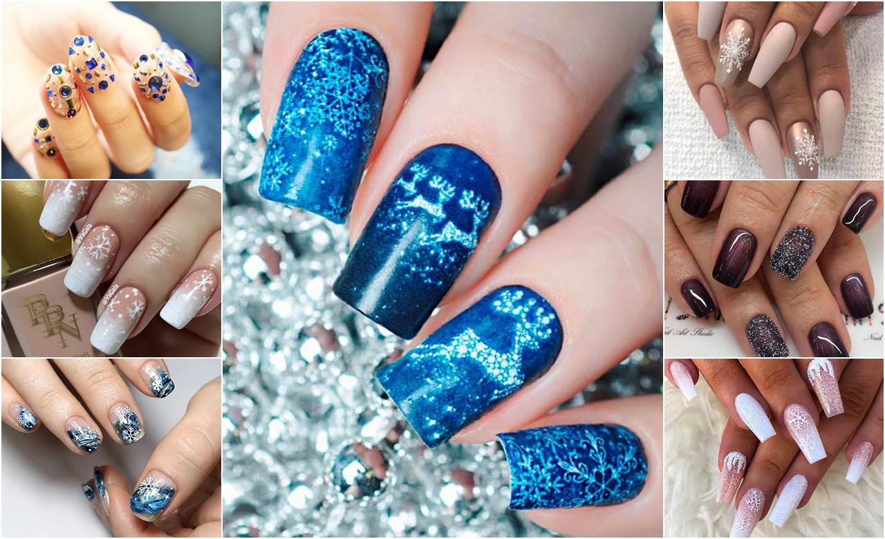 10 Beautiful Winter Nails Design For Lazy Girls - Easy Winter Fancy Nails