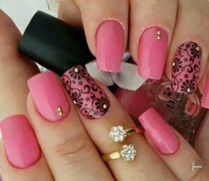 pink-and-black-nail-art-designs