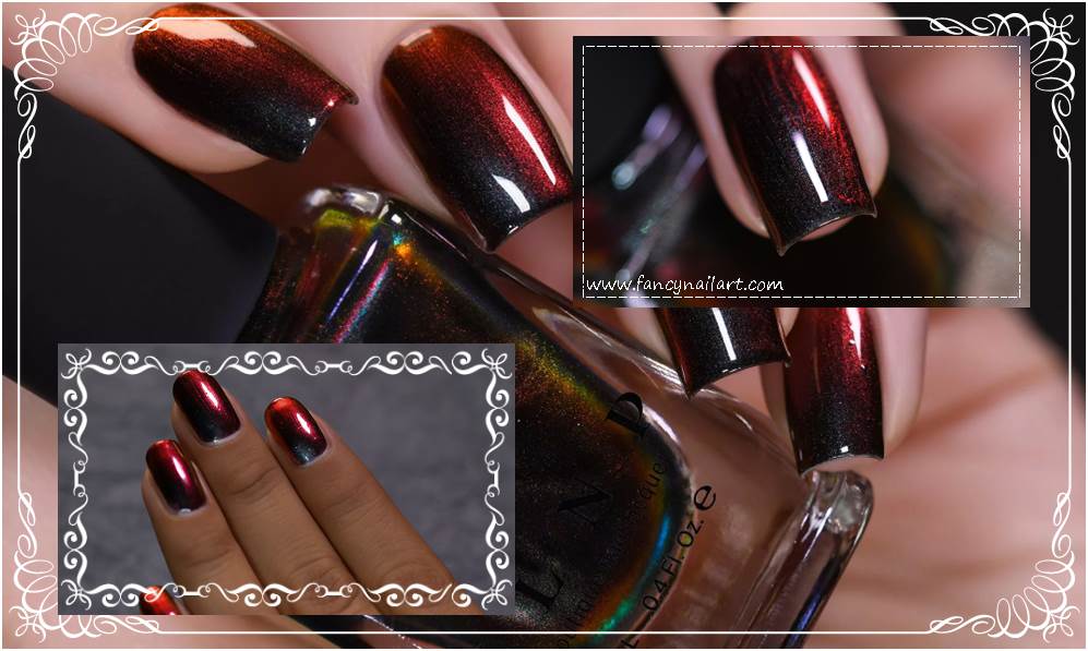 ILNP Eclipse Black to Red Ultra Chrome Nail Polish Review, Shades