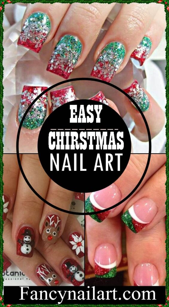easy christmas nail art design ideas