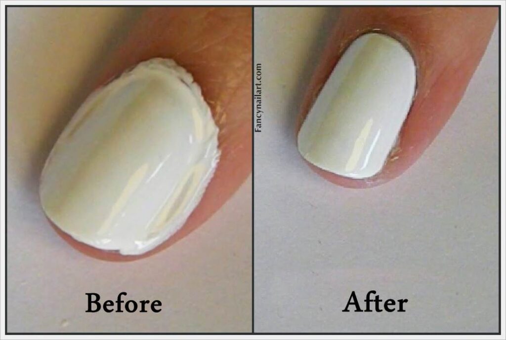 How to clean nail polish from cuticle-