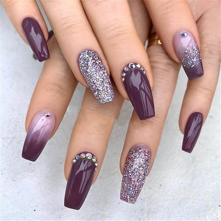 glitter nail art design ideas 2021 trending images