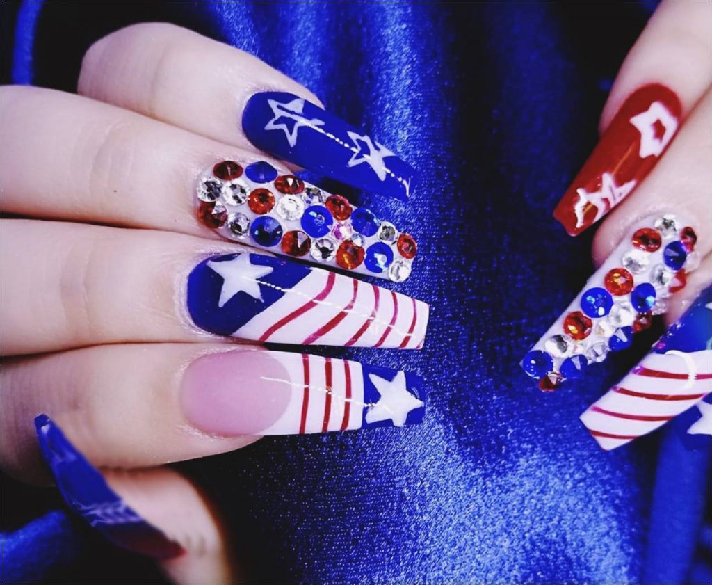 American Flag Nails Pictures july nails