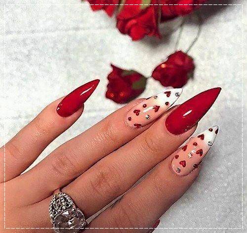 beautiful red heart coffin nail art art design ideas for you all