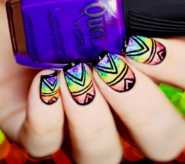 gay pride nail art design pictures
