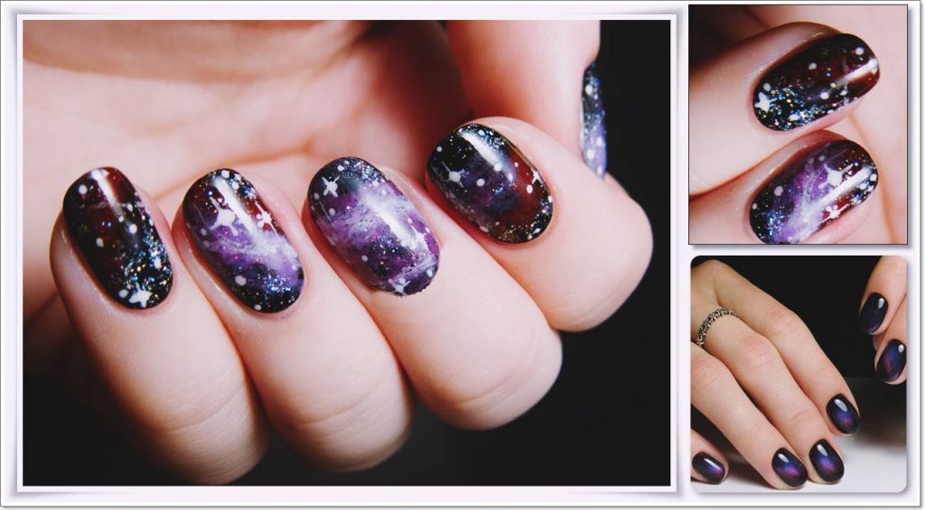 How To Design Galaxy Nails at Home Step by Step