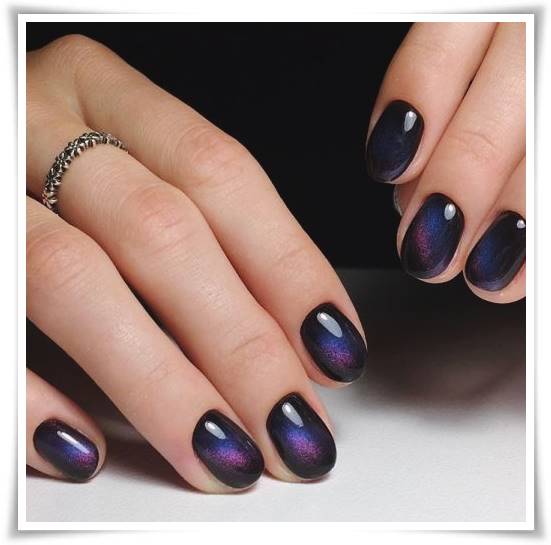 galaxy-shimmer-black-purple-pink-nail-art