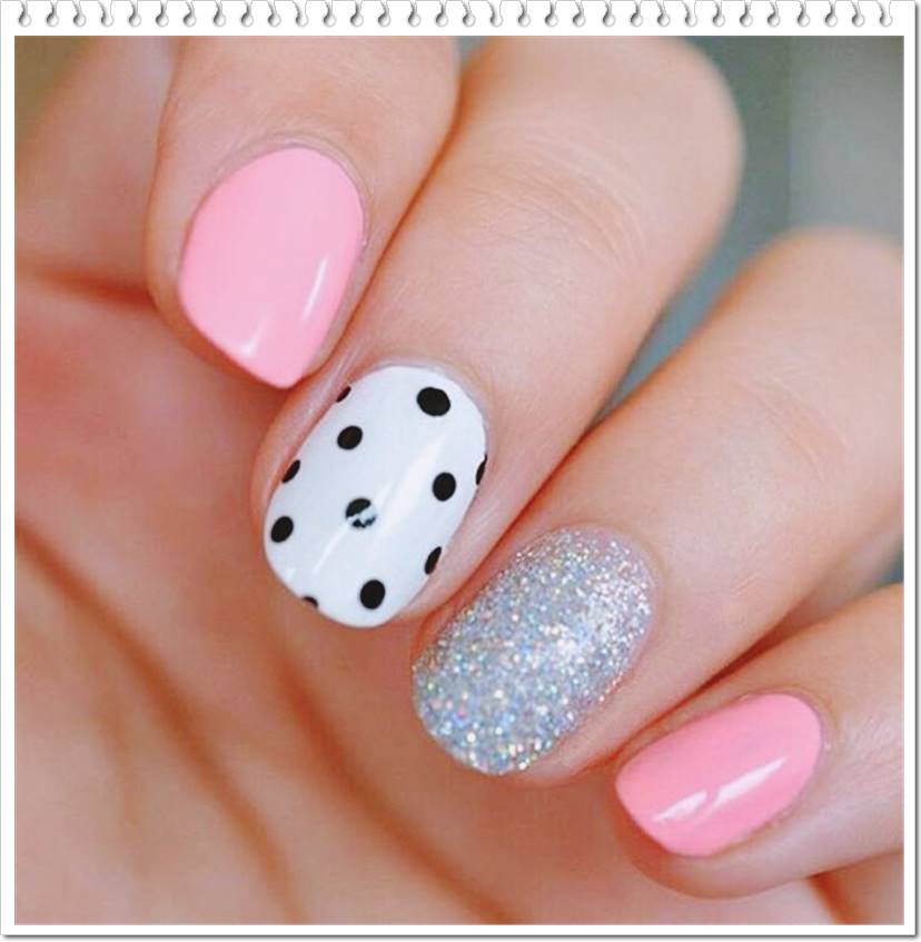 polk dots nails picture