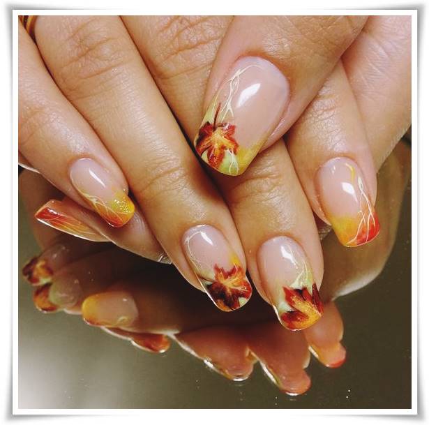 leafs-french-nails-ideas-pics-2021