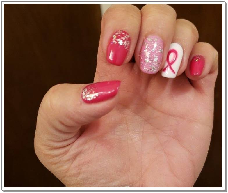 Breast Cancer Nail Art- fancynailart