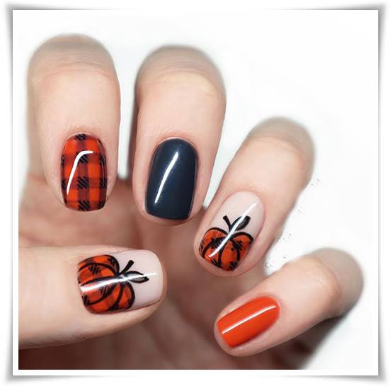 celebrating thanks giving nail art designs pictures