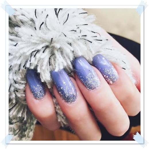 blue glitter december color nail art ideas