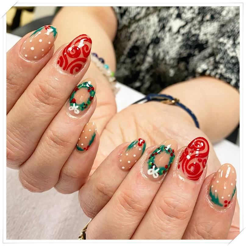 christmas nails december nail art designs