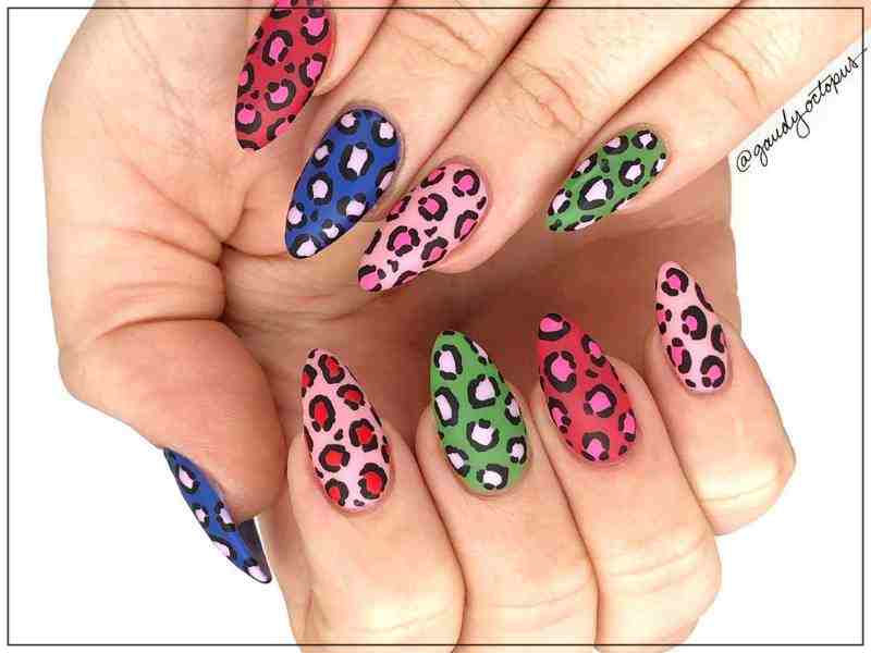 colorful-Animal-Print-Nails-