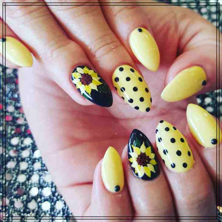 sunflower nails ideas new trending