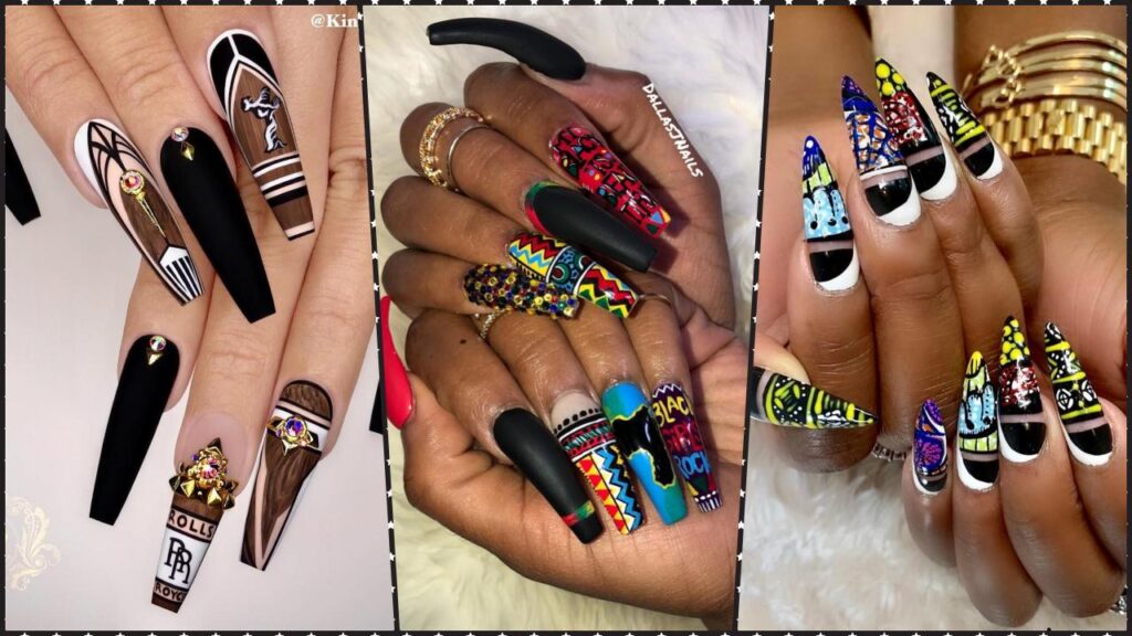 Black History Month Nail Art Designs Pictures 