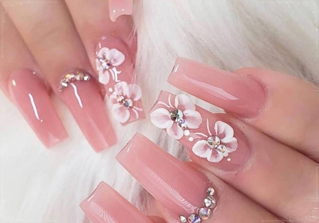 pink-floral-3D-nail-art-picsture-2022