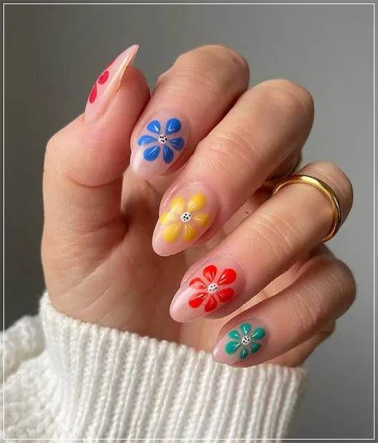 Colorful-Flowers-Nails
