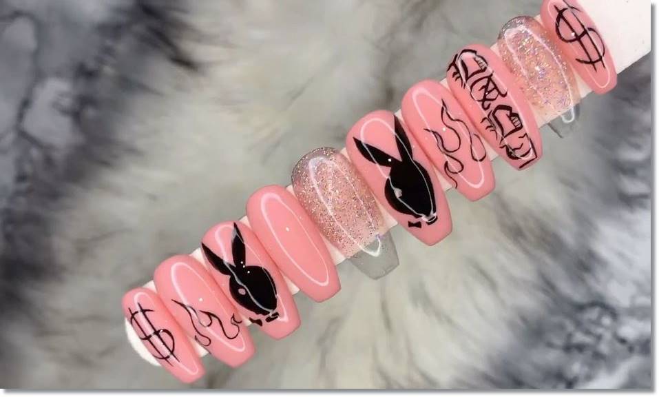 bad bunny nail art design ideas picture gallery
