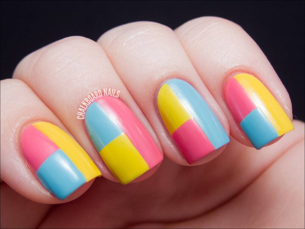 colorblock nails ideas