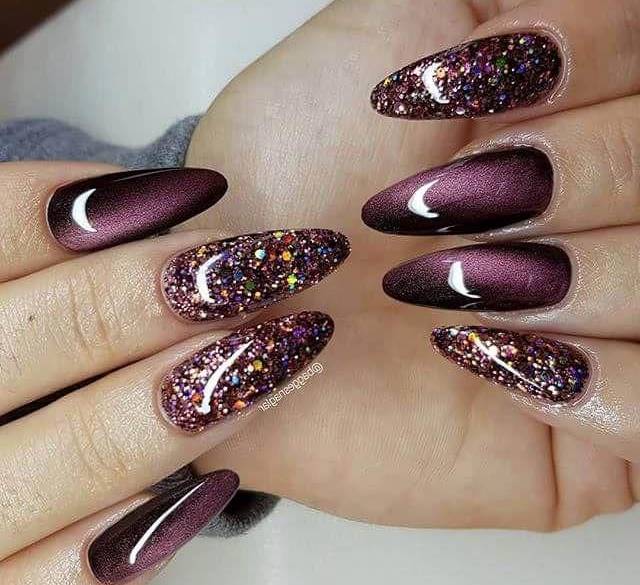 glitter gel manicure designs