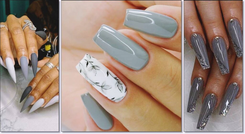 Grey Nail Art Designs Ideas Pictures | Grey Nails Design To Try