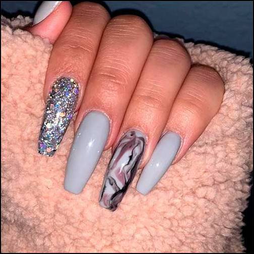 grey nail art design ideas pictures