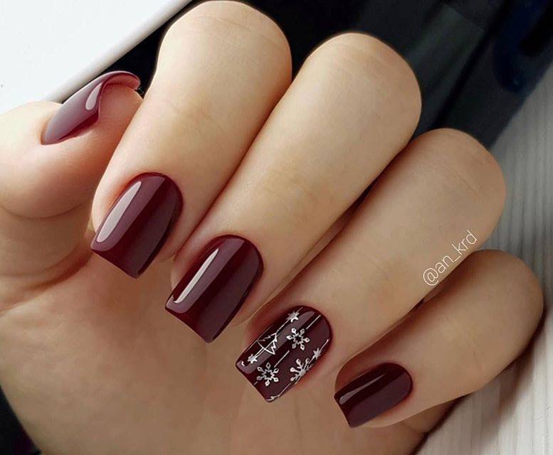 simple winter nail art