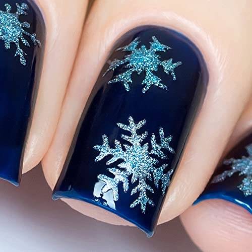 snowflake nail art design 2023. fancy nail art
