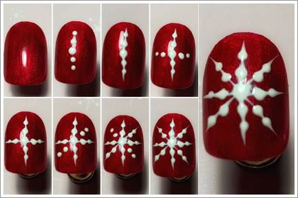 snowflake nails ideas step by step fancy nail art