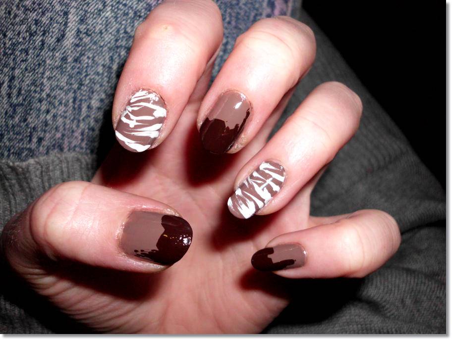 Chocolate Nail Art valentine day nail art design ideas