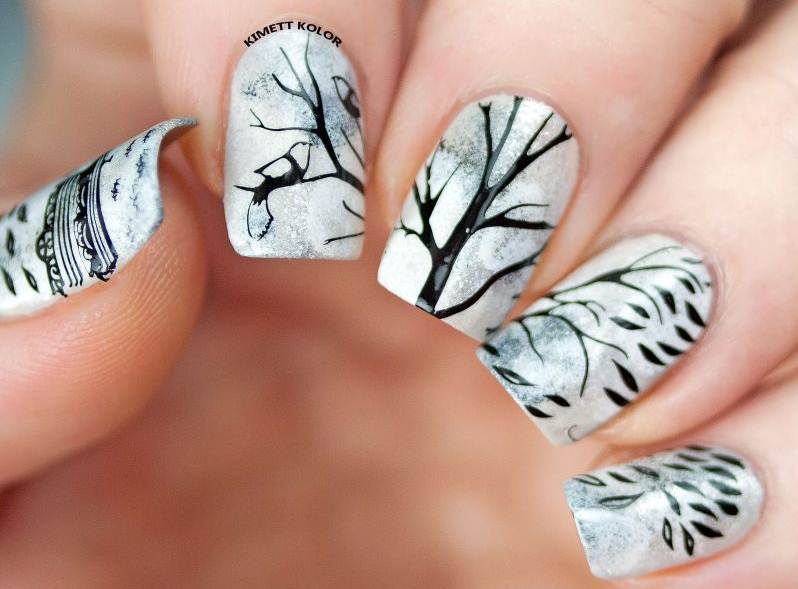 20 Easy Black And White Nail Art Design - Black And White Nail Art