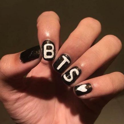 BTS (K-POP) Inspired Nail Art - BTS Nail Art Design