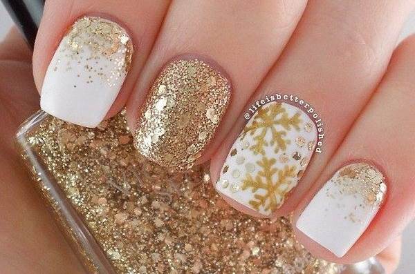 Golden Nail Art Designs & Ideas - Golden Nails - Fancy Nail Art