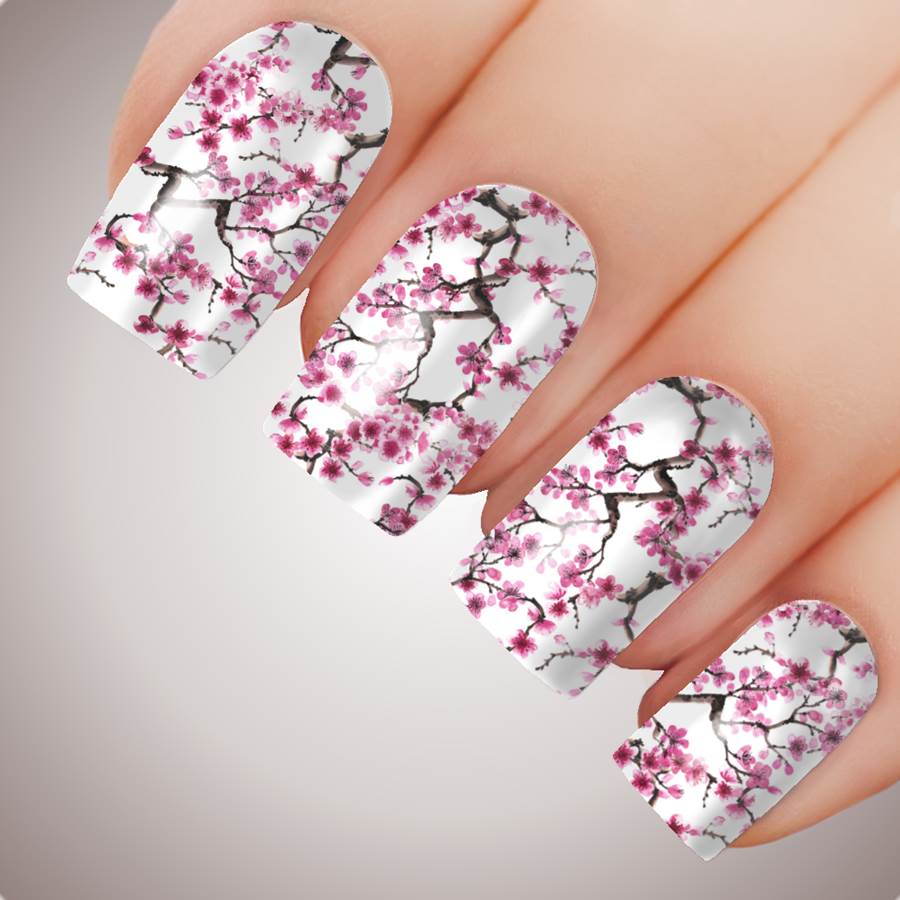 Cherry Blossom Nails Art Design Ideas Pictures - Cherry Blossom Nails