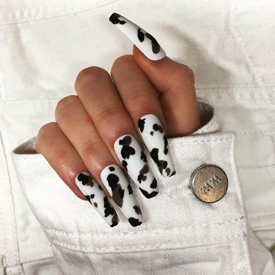 Cow Print Nails - Here Are Stylish Cow Print Nails Design Ideas