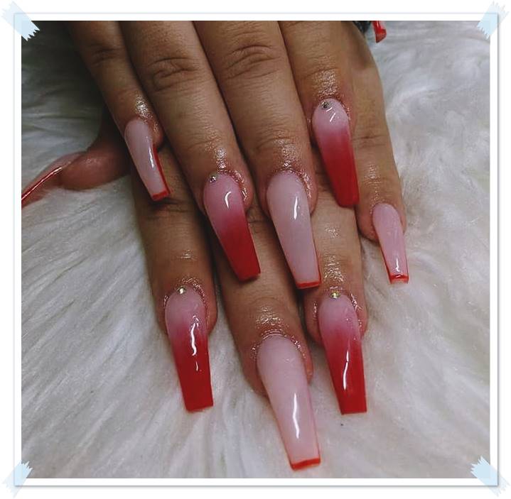 Coffin Red Nail Design Trends 2022 Ideas – Fancy Coffin Nail Art