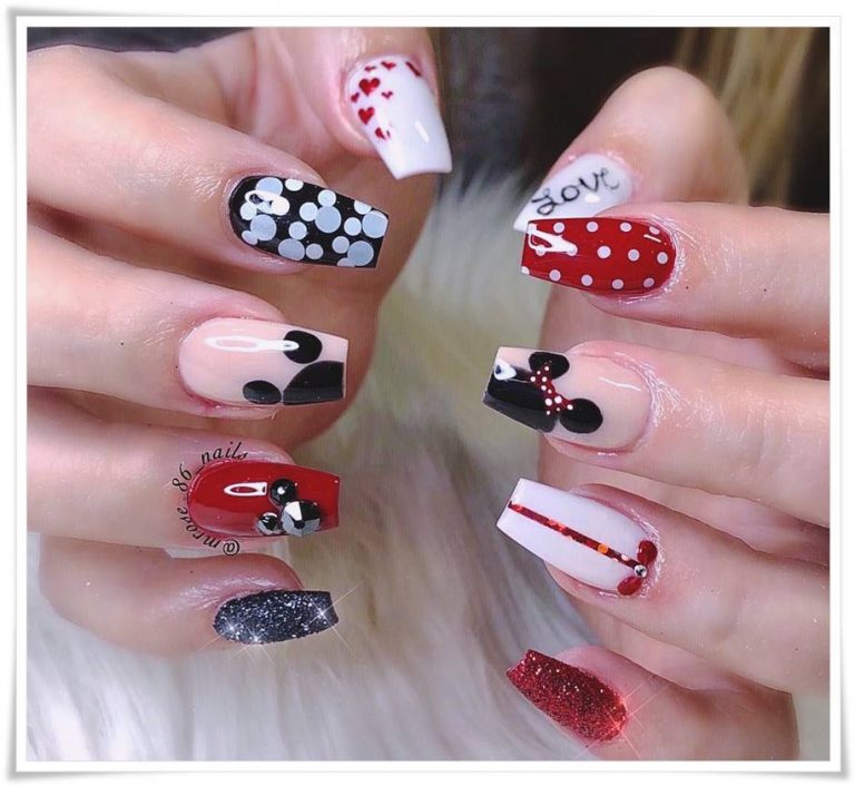 Mickey Mouse Nails Art Design & Ideas Pictures - Fancy Nail Art