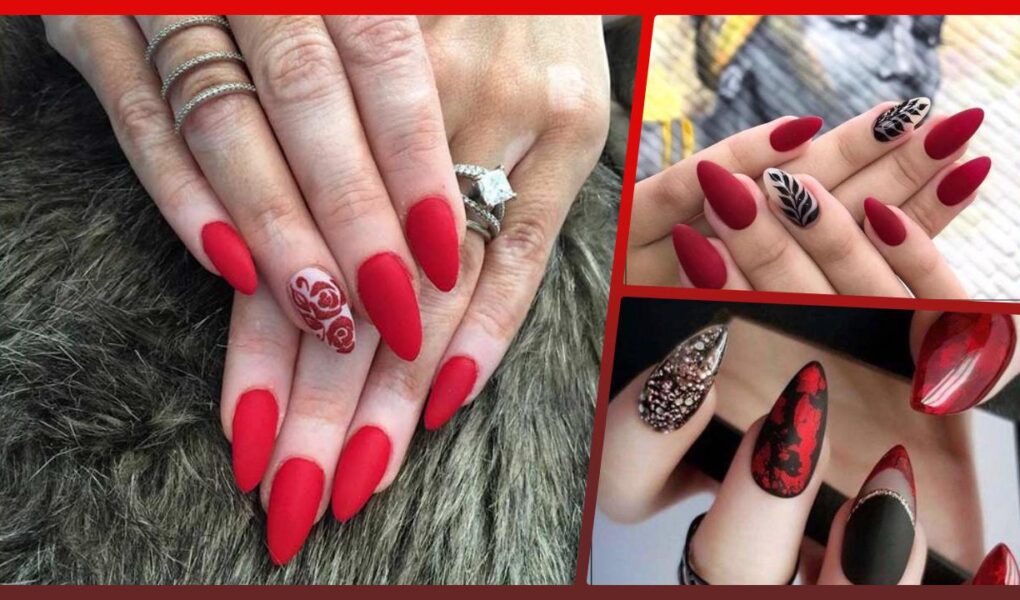 Matte Red Nail Art Design Ideas Pictures For This Year