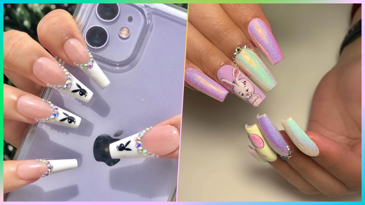 Coffin Easter Nail art Designs & ideas Pictures