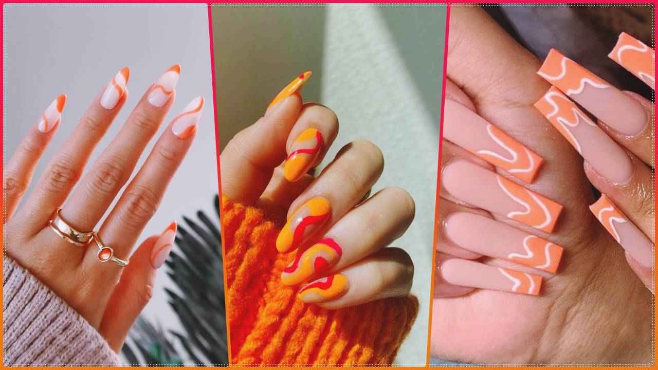 Orange Nails Design & Ideas Pictures Gallery - fancynailart.com