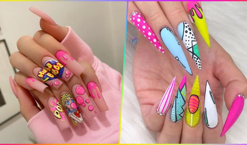 Pop Art Nail Designs & Ideas Pictures For You - Fancy Nail Art