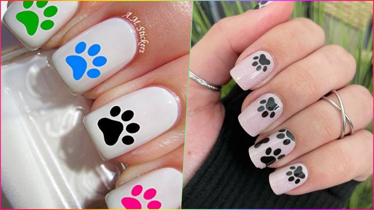 Paw Print Nail Art Designs to Try at Home - Fancy Nail Art