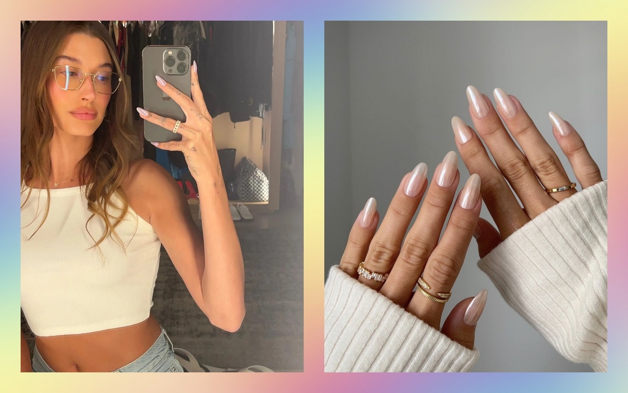 HOW TO DO HAILEY BIEBER’S GLAZED DONUT NAIL