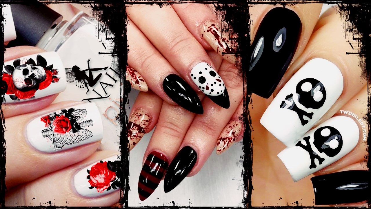 Pirate Nail Art Design - Halloween Nail Art Ideas Pictures