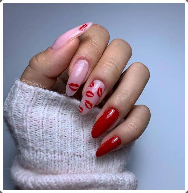 Valentines-Day-Nail-Art-Ideas-2024 - lips nails - ideas 